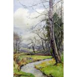 N B McReady Watercolour "The Minnie Burn", signed lower left and titled verso, 31.