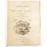 Church, John "A Cabinet of Quadrupeds", London printed for Darton & Harvey 1805, vol 1 only,