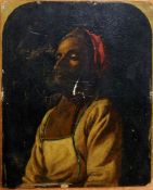 Unattributed Oil on board Half-length portrait of bearded gentleman in Eastern dress,