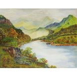 A E Gardner (contemporary) Oil on board Lakeland scene, signed and dated 1-65,