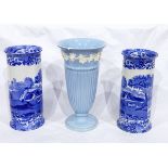 A pair of Copeland Spode 'Italian' pattern cylindrical vases,