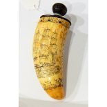 A small Scrimshaw with horn lid,