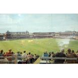 A limited edition print of England -v- Australia Centenary Test Match at Lords by Arthur Weaver,