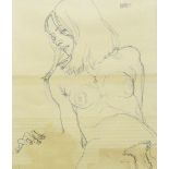 Brian Davis Pencil Reclining female nude, signed and dated '65 upper right, 41cm x 34.