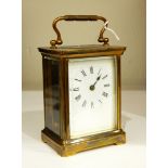 A brass carriage timepiece,