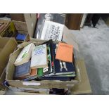 Three boxes of sundry hard and softback books including collection on Marilyn Monroe