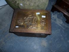A brass box of rectangular form,