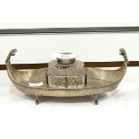 A silver inkstand by Brook & Son,