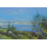 British school (20th century) Pastel "Lyme Regis", signed with monogram lower left,