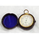 A Negretti & Zambra gilt compensated barometer, no.