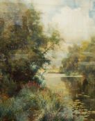 Samuel Towers (1862-1943) Pair watercolours "On the Avon near Harvington", signed lower left,