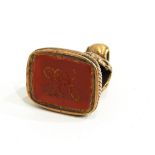 A 19th century rolled gold seal fob,