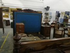 A mahogany tester bed with tall headboard,