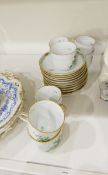 A Herend part coffee set comprising eight coffee cups and 11 saucers,