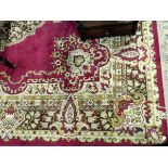 Persian style rug with red ground,