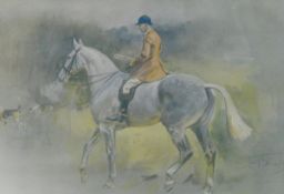 After Lionel Edwards (1878-1966) Artist's proof of "Peter Farrelly" Huntsman upon a grey horse,