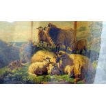 After W Watson 19th century coloured print Sheep on highlands,