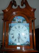 A 20th century walnut veneered longcase clock,