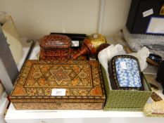 A quantity of Anglo Indian and Eastern trinket boxes
