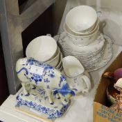 A Royal Doulton 'Chatelaine' pattern teaset comprising six cups and saucers, six side plates,