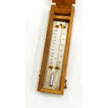 An early 20th century Negretti & Zambra inlaid pocket folding thermometer the front inlaid with