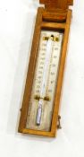 An early 20th century Negretti & Zambra inlaid pocket folding thermometer the front inlaid with