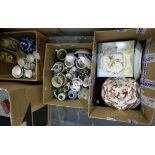 A quantity of decorative china to include boxed Peter Rabbit Christmas plate,