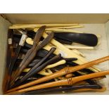 A collection of Victorian and later ebony wood,