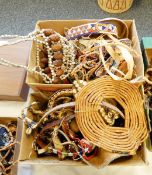 A Suk cane and glass bead girl's collar and a large quantity of African beadwork items including