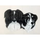 Benit (20th century) Pastel Two sheepdogs, signed and dated '84, 34.