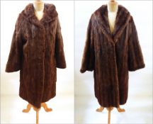 A vintage squirrel coat labelled Thorpe & Crump Limited,