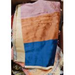 A quantity of Eastern cotton shawls,