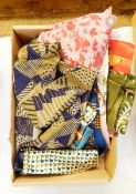 A selection of vintage and other scarves including a boxed Jaeger scarf,