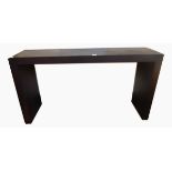A 20th century ebonised side table,