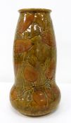 Royal Doulton studio stoneware vase by Lily Partington, with swollen neck and flared base,