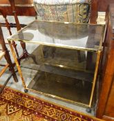A modern 20th century bureau with fitted interior, three short and two long drawers,
