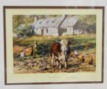 After David Shepherd Limited edition colour print "Old Ben's Cottage", signed in pencil, 505/1500,