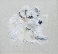 C A Sharpley (20th century) Pastel A small terrier,