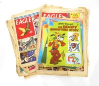 A quantity of 'Eagle' comics from 1950's to 1980, with some Walt Disney comics to include Goofy,