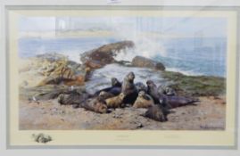 After David Shepherd Limited edition colour print "Elephant Seals", signed in pencil, 316/1500,