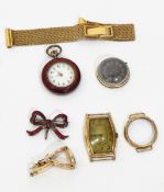 A 1930's gentleman's 9ct gold strap watch,