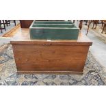 A late 19th century oak blanket chest,