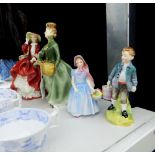 Four Doulton figures, 'Grace', 'Top o' the Hill',