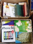 Large quantity of hardback and paperback books, including dictionaries, Heron books,
