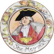 A pair of Royal Doulton seriesware plates depicting 'The Parson' and 'The Mayor' and three further