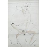 James Page-Roberts Charcoal and wash Study of a woman,