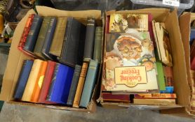 A quantity of books including cookery books, hardback books,