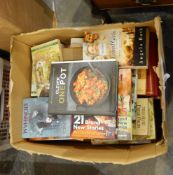 A quantity of paperback and hardback books to include "Clever One Pot Cookery Book",