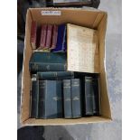 Various hardback books including "The Sermon on the Mount" , blind stamp saying Presentation copy,