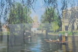 After David Shepherd Colour print "The Backs, Cambridge", signed in pencil,